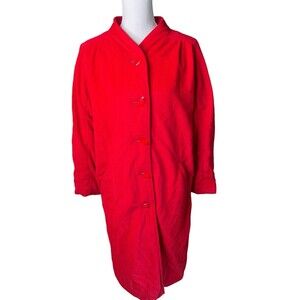 Kashmiracle for Wellington Fashion Large Vintage Red Long Coat Altman’s a13
